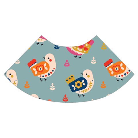 Cute Bird Pattern Trumpet Sleeve Cropped Top from ArtsNow.com Cuff Right