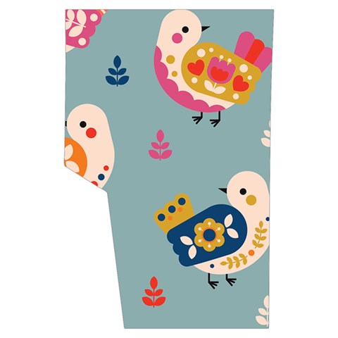 Cute Bird Pattern Men s Side Zip Front Pouch Ski And Snowboard Bib Pants	 from ArtsNow.com Back Right Center