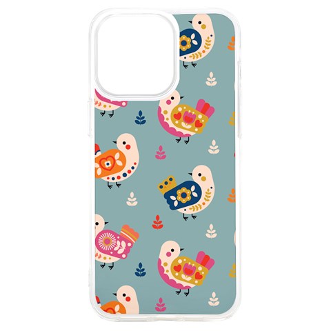 Cute Bird Pattern iPhone 15 Plus TPU UV Print Case from ArtsNow.com Front