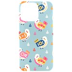 Cute Bird Pattern iPhone 15 Pro Max Black UV Print PC Hardshell Case