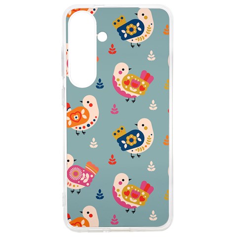 Cute Bird Pattern Samsung Galaxy S24 Ultra 6.9 Inch TPU UV Case from ArtsNow.com Front