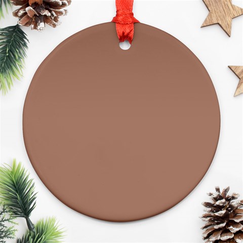 Mocha Mousse Hex Code #a47864 Ornament (Round) from ArtsNow.com Front