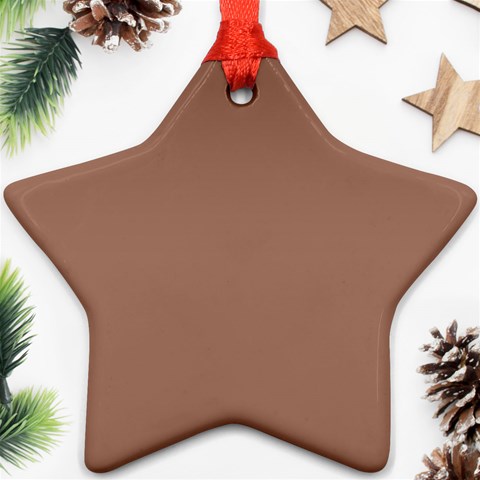 Mocha Mousse Hex Code #a47864 Ornament (Star) from ArtsNow.com Front