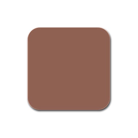 Mocha Mousse Hex Code #a47864 Rubber Square Coaster (4 pack) from ArtsNow.com Front