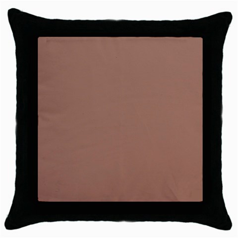 Mocha Mousse Hex Code #a47864 Throw Pillow Case (Black) from ArtsNow.com Front