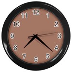 Mocha Mousse Hex Code #a47864 Wall Clock (Black)