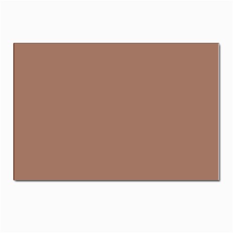 Mocha Mousse Hex Code #a47864 Postcard 4 x 6  (Pkg of 10) from ArtsNow.com Front