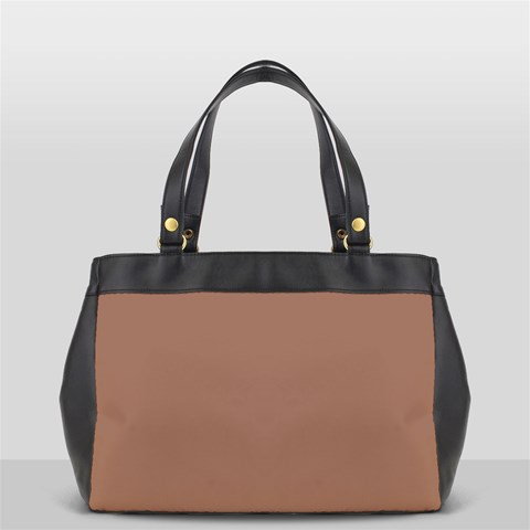 Mocha Mousse Hex Code #a47864 Oversize Office Handbag (2 Sides) from ArtsNow.com Front