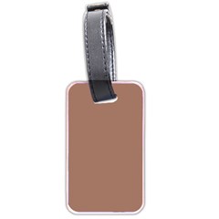 Mocha Mousse Hex Code #a47864 Luggage Tag (two sides) from ArtsNow.com Front