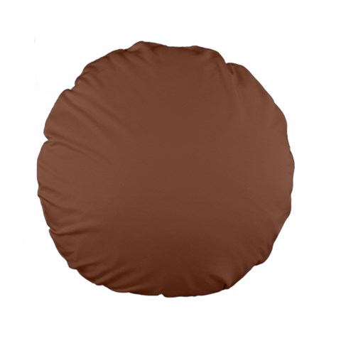 Mocha Mousse Hex Code #a47864 Standard 15  Premium Round Cushions from ArtsNow.com Back