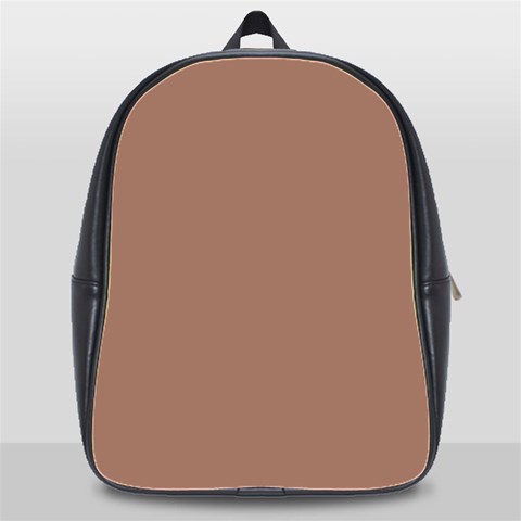 Mocha Mousse Hex Code #a47864 School Bag (XL) from ArtsNow.com Front