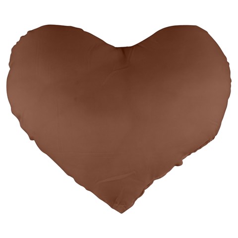 Mocha Mousse Hex Code #a47864 Large 19  Premium Flano Heart Shape Cushions from ArtsNow.com Front