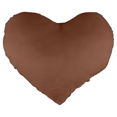 Mocha Mousse Hex Code #a47864 Large 19  Premium Flano Heart Shape Cushions from ArtsNow.com Front