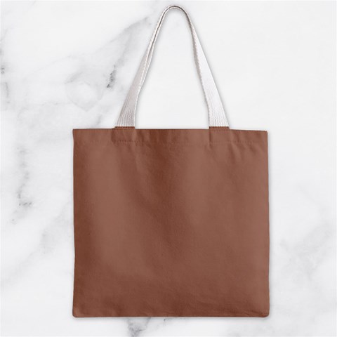 Mocha Mousse Hex Code #a47864 Zipper Grocery Tote Bag from ArtsNow.com Back