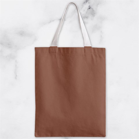 Mocha Mousse Hex Code #a47864 Zipper Classic Tote Bag from ArtsNow.com Back