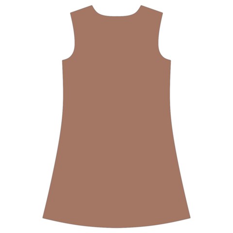 Mocha Mousse Hex Code #a47864 Kids  Short Sleeve Velvet Dress from ArtsNow.com Back