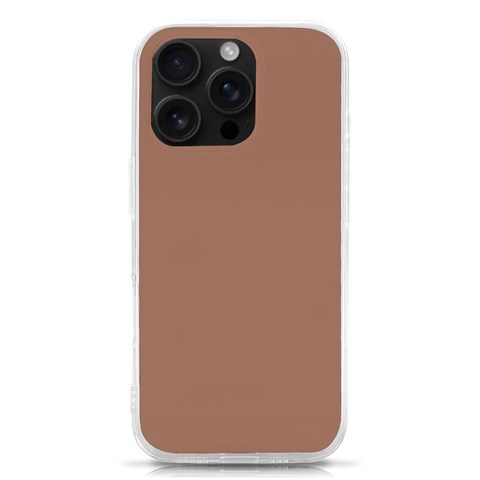 Mocha Mousse Hex Code #a47864 iPhone 16 Pro TPU UV Print Case from ArtsNow.com Front