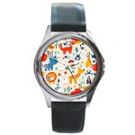 Pet Animal 03 Round Metal Watch