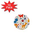 Pet Animal 03 1  Mini Buttons (10 pack) 