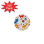 Pet Animal 03 1  Mini Buttons (100 pack) 