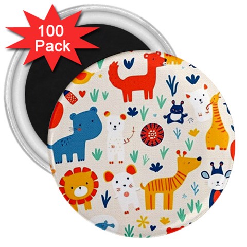 Pet Animal 03 3  Magnets (100 pack) from ArtsNow.com Front