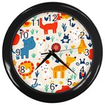 Pet Animal 03 Wall Clock (Black)