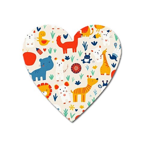 Pet Animal 03 Heart Magnet from ArtsNow.com Front