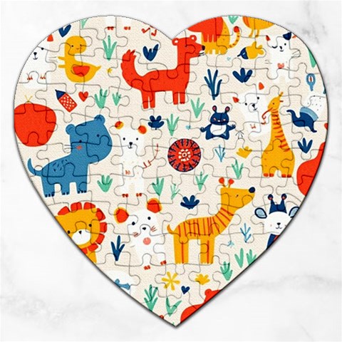 Pet Animal 03 Jigsaw Puzzle (Heart) from ArtsNow.com Front