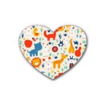 Pet Animal 03 Rubber Coaster (Heart)