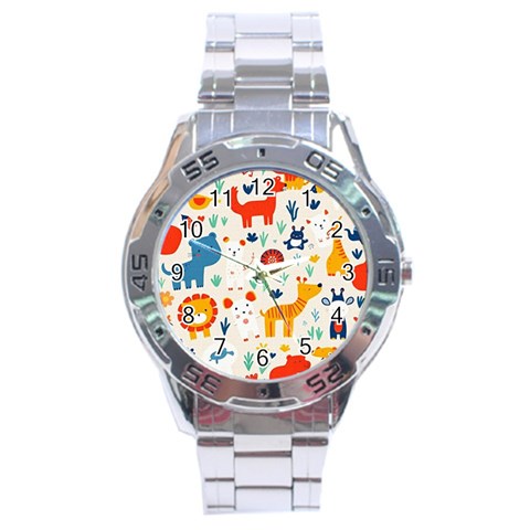 Pet Animal 03 Stainless Steel Analogue Watch from ArtsNow.com Front