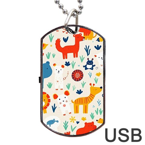 Pet Animal 03 Dog Tag USB Flash (Two Sides) from ArtsNow.com Front