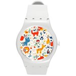 Pet Animal 03 Round Plastic Sport Watch (M)