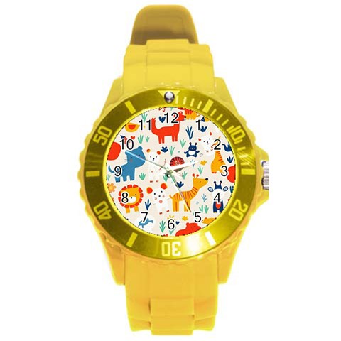 Pet Animal 03 Round Plastic Sport Watch (L) from ArtsNow.com Front