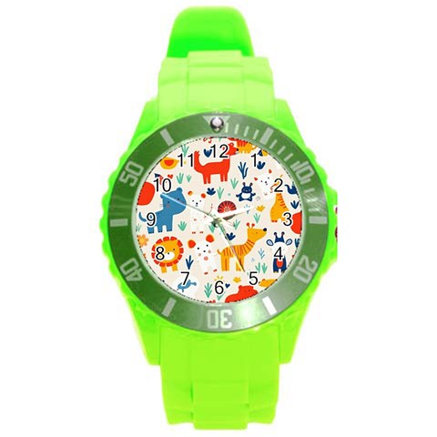 Pet Animal 03 Round Plastic Sport Watch (L) from ArtsNow.com Front