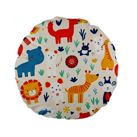 Pet Animal 03 Standard 15  Premium Round Cushions from ArtsNow.com Front