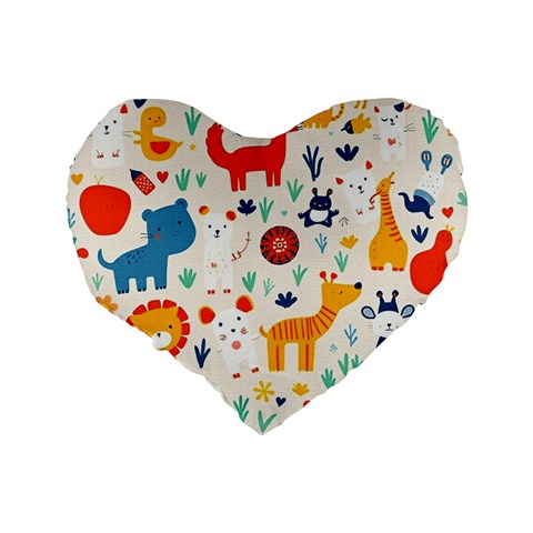 Pet Animal 03 Standard 16  Premium Heart Shape Cushions from ArtsNow.com Back