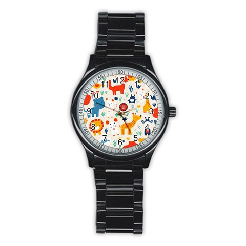 Pet Animal 03 Stainless Steel Round Watch from ArtsNow.com Front