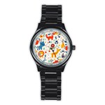 Pet Animal 03 Stainless Steel Round Watch