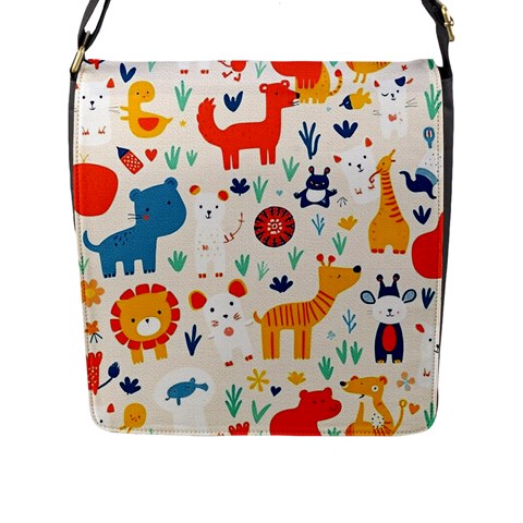 Pet Animal 03 Flap Closure Messenger Bag (L) from ArtsNow.com Front