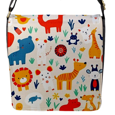 Pet Animal 03 Flap Closure Messenger Bag (S) from ArtsNow.com Front