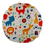 Pet Animal 03 Large 18  Premium Flano Round Cushions