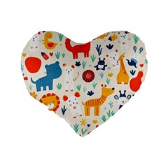 Pet Animal 03 Standard 16  Premium Flano Heart Shape Cushions from ArtsNow.com Back