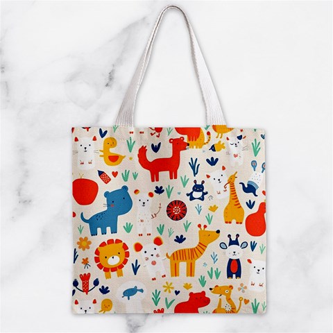 Pet Animal 03 Zipper Grocery Tote Bag from ArtsNow.com Back