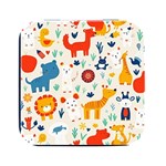 Pet Animal 03 Square Metal Box (Black)