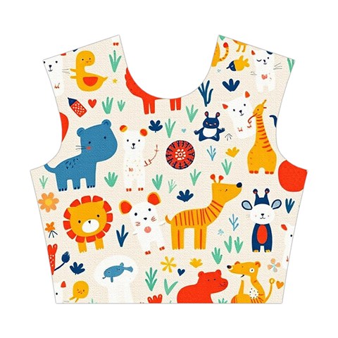 Pet Animal 03 Cotton Crop Top from ArtsNow.com Front