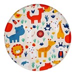 Pet Animal 03 Round Glass Fridge Magnet (4 pack)