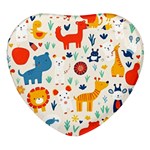 Pet Animal 03 Heart Glass Fridge Magnet (4 pack)