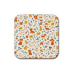 Pet Animal 04 Rubber Coaster (Square)