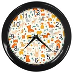 Pet Animal 04 Wall Clock (Black)