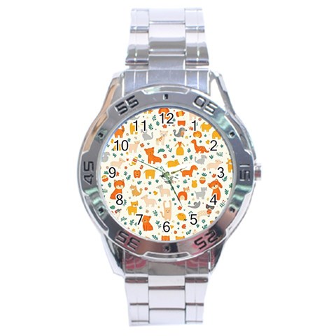 Pet Animal 04 Stainless Steel Analogue Watch from ArtsNow.com Front